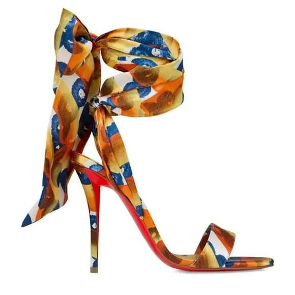 Christian Louboutin Shoes - Christian Louboutin MISS Z SANDAL DU DESERT 100 Tie Bow Heels Pumps Shoes